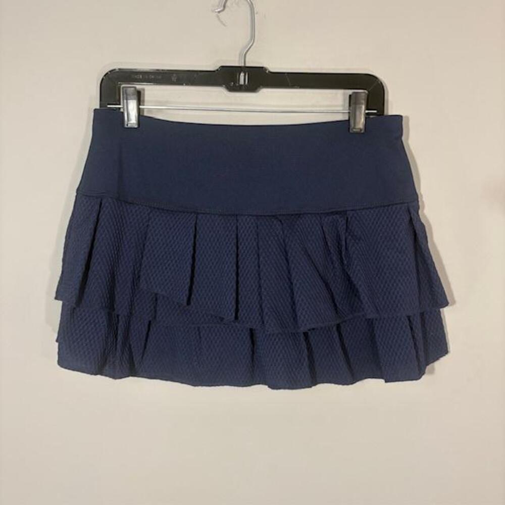 Lucky In Love Skort Womens Medium Blue Ruffle Tennis Athletic Built In Shorts